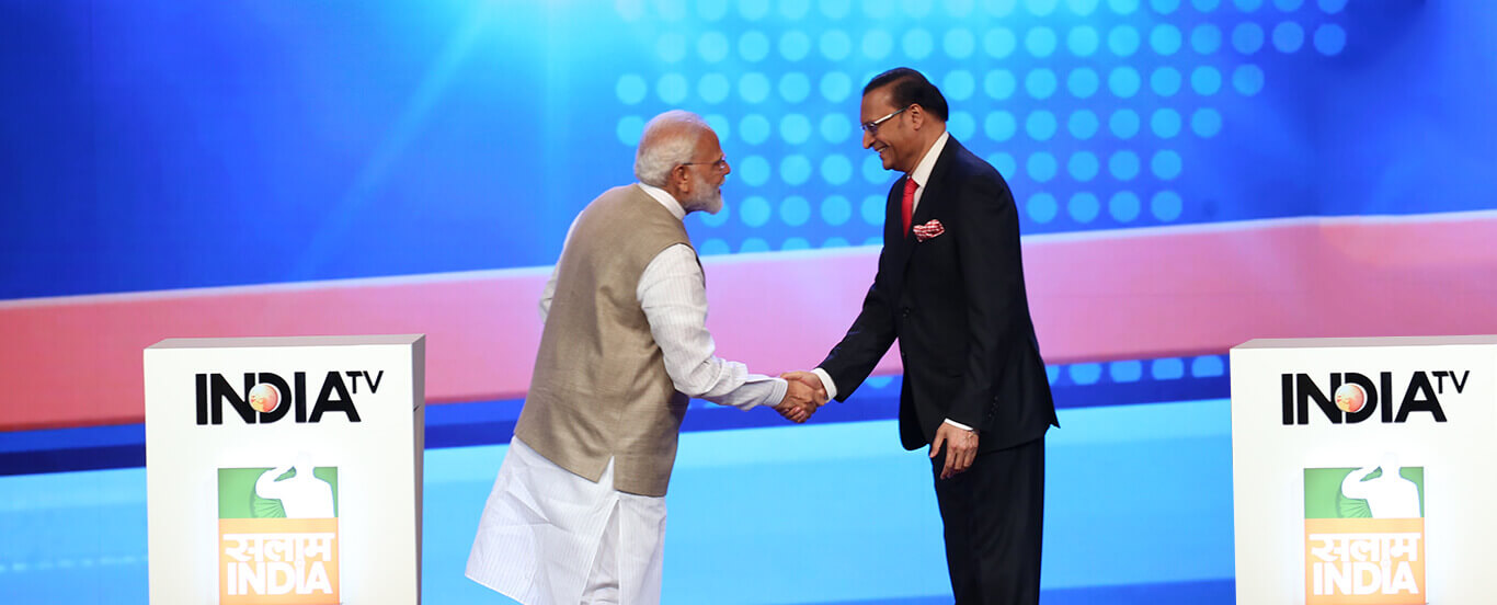 Narendra Modi with Rajat Sharma